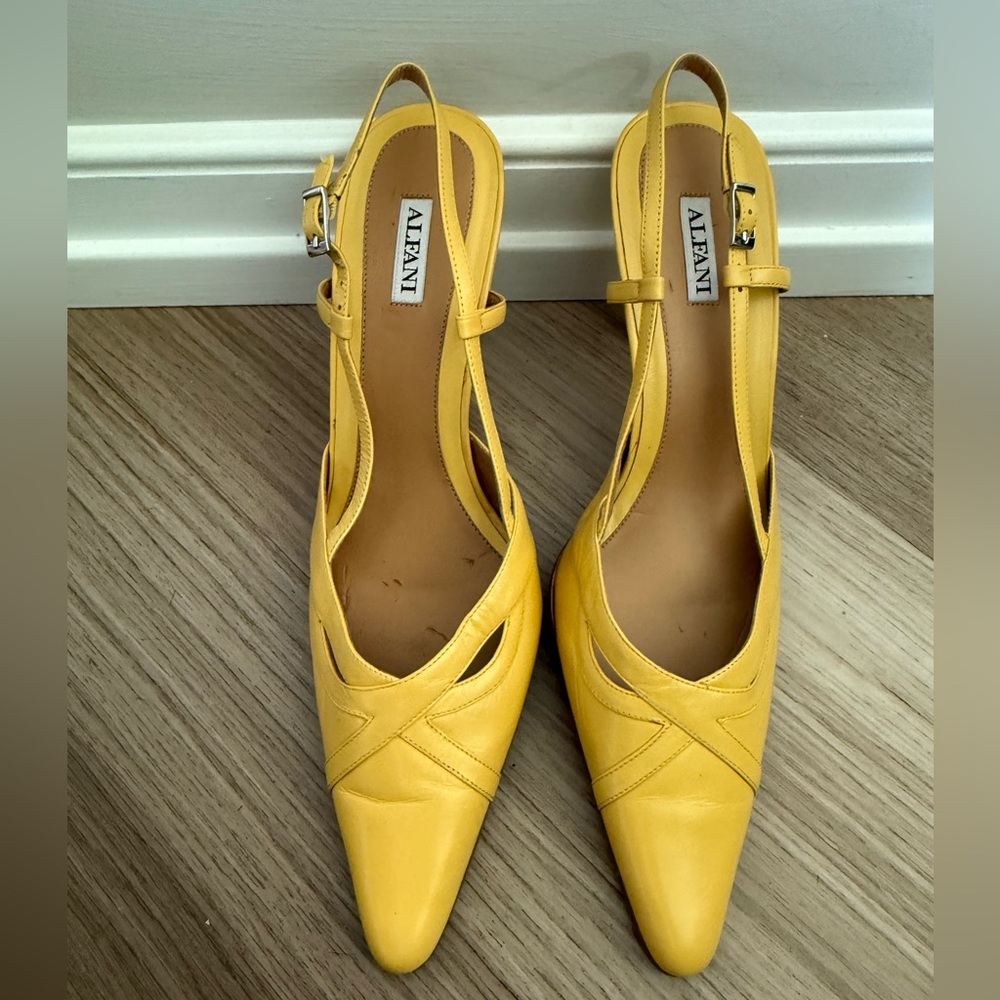Alfani Yellow Slingback Heels